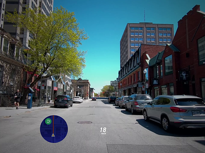 Improving safety on roads - AI + AR animation augmented reality autonomous car car interface futurism