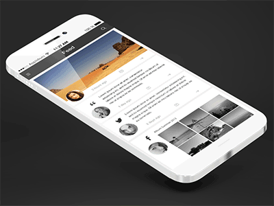 Pull to refresh GIF clean feed freebie gif grayscale ios7 minimal pull to refresh transitional interface ui ux ux motion