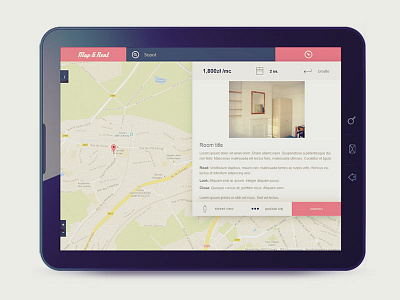 Renting out room design flat geolocalization minimal quick search renting room ui ux web web app
