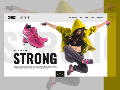 Sport shoes landing page colors designideas designinpiration landing page sport ui deisgn ux design webdesign webdesigner