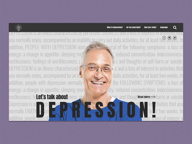 Landing Page for Mental Health Campaign
