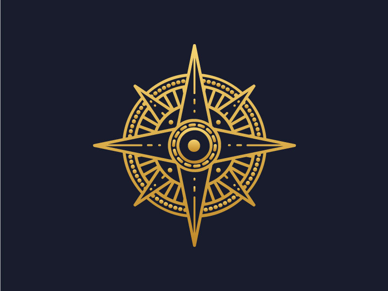 Compass Mark logo branding lines compass