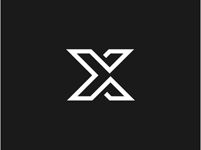 "X" Mark architechture design logo logo alphabet mark space x