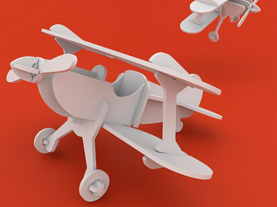 3D Plane 3d artist 3dpuzzle cinema4d design photoshop