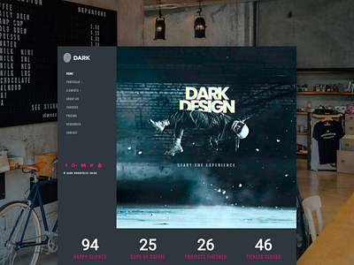 Dark WordPress Theme - Home Page