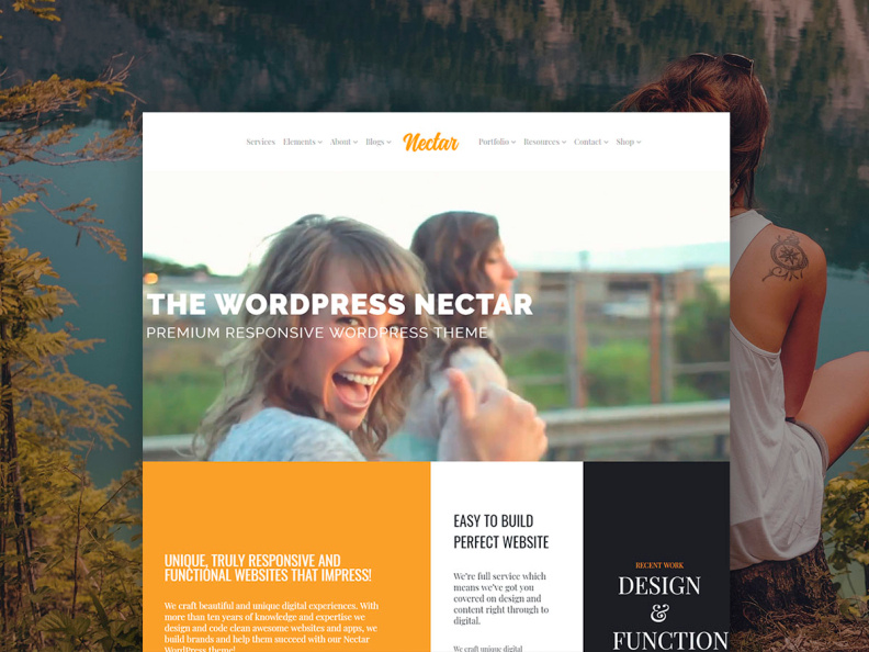 Nectar WordPress Theme Drag and Drop Responsive Site Builder by