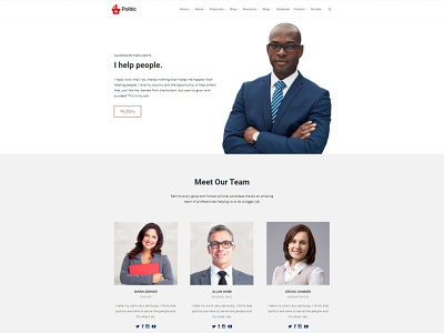 About Politician Page - Politic WordPress Theme