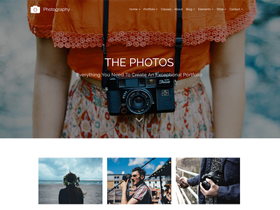 Photos 3 Columns - Photography WordPress Theme design gallery images gallery landing page page builder photography photography website photos pictures plugins posts grid responsive site builder template theme web design web development wordpress wordpress design wordpress theme