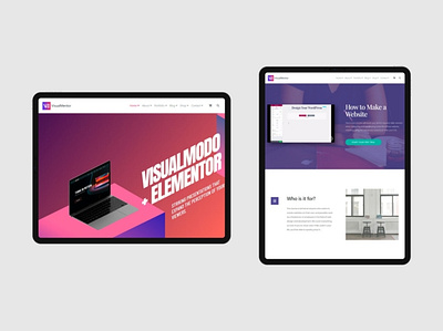 VisualMentor WordPress Theme - Tablet View design ecommerce elegant elementor elementor templates event page builder plugins responsive responsive design responsive web design responsive website site builder template theme visualmentor web design web design and development web development wordpress