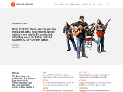 About Page - Music WordPress Theme by Visualmodo WordPress Themes on ...