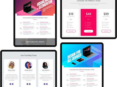 Tablets Responsive View - VisualMentor WordPress Theme design elementor elementor plugins elementor templates page builder plugins responsive responsive design site builder slider slider design template theme web design web development widgets wordpress wordpress design wordpress development wordpress theme