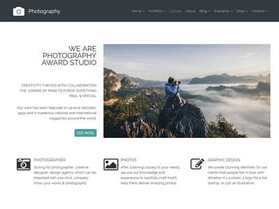 Classes - Photography WordPress Theme