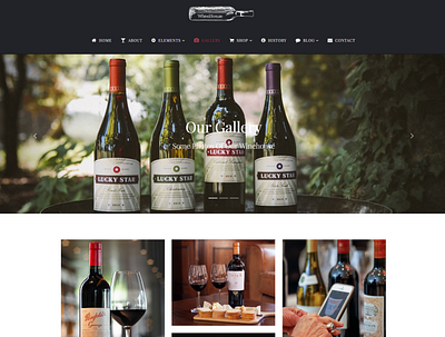 Gallery Page - WineHouse WordPress Theme animation bar css design drink html illustration logo plugins pub responsive site builder template theme web design wine winehouse winery wordpress