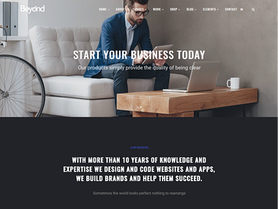 Home Startup - Beyond All-In-One WordPress Theme 3d animation branding css elements graphic design html ideas inspiration logo motion graphics php plugins responsive site builder template theme ui widgets wordpress