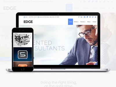 Edge WordPress Theme - Responsive Templates 3d animation branding css design development graphic design html illustration logo php plugins responsive site builder template theme ui web design widget wordpress