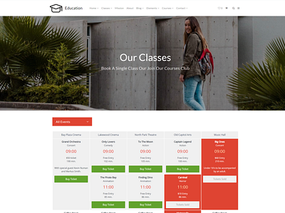 Classes Style 4 - Education WordPress Theme