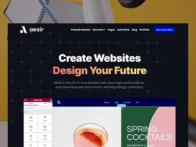 Aesir WordPress Theme - WP Site Builder Templates 3d agency animation design graphic design illustration logo motion graphics plugins portoflio responsive site builder template templates theme ui web design wordpress wp plugins wp themes