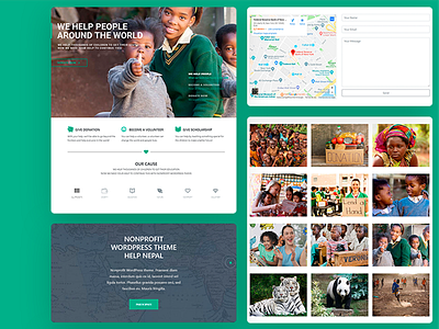 Nonprofit WordPress Theme Features charity donation give nonprofit org plugins presentation projects responsive template theme wordpress