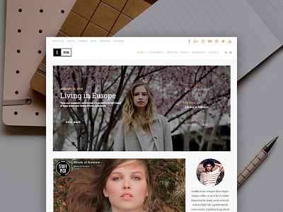 Ink - Blog WordPress Theme by Visualmodo WordPress Themes on Dribbble