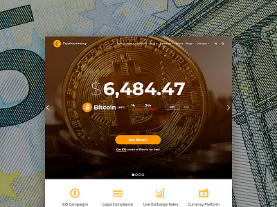 Cryptocurreny WordPress Theme - Home Page bitcoin block chain creative crypto crypto currency finance home investment money page builder plugins responsive site builder slider plugin template theme web design web development wordpress wordpress blog theme