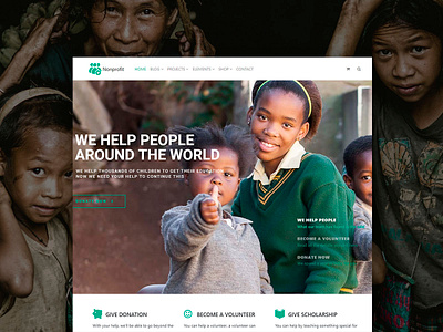 Nonprofit WordPress Theme - Charity Site Creator charity design donations give help helping landing page nonprofit nonprofits page builder plugins portfolio responsive site builder slider template theme web design web development wordpress