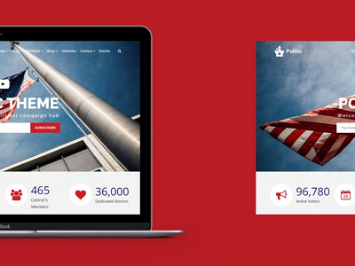 Politic WordPress Theme - Responsive MacBook View