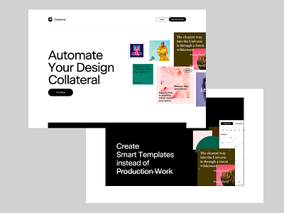Collateral.studio design tool graphic design landing page landingpage marketing collateral marketing site social media design social media templates ui ux webdesign website