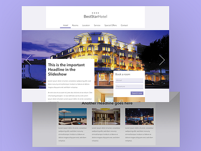 Hotel Website Template hotel interface layout screen design website
