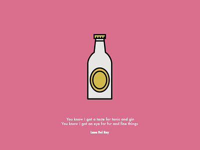 Tonic flat gin hendricks illustration poster quotes tonic