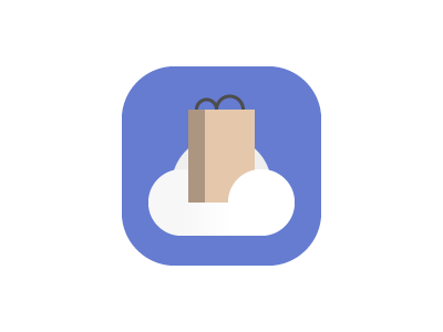 Groceries app cloud flat groceries icon ios