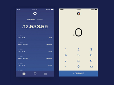 Chase Manhattan Banking Concept app bank banking dashboard feed flat ios mobile money payment ui