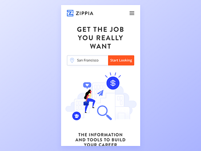 Zippia Homepage Mobile