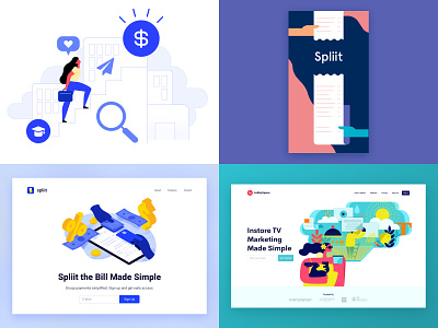 2018 app branding fintech flat illustration ios payment ui web