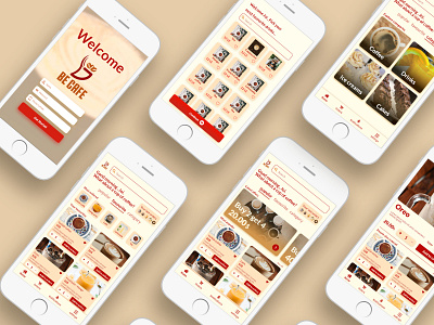 Cafe app interface app design ecommerce design ui user experience userinterface ux