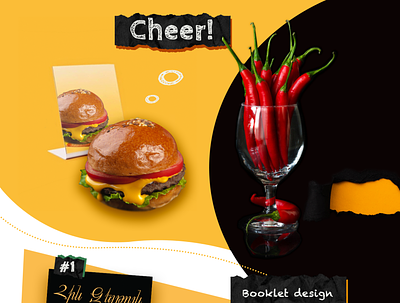 Booklet design booklet food illustraion menu product design
