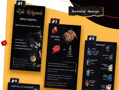 Booklet Design booklet food illustraion menu product design