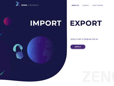 Zenon Stroyinvest export illustraion import logo ui ux web
