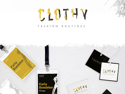 Clothy boutique branding fashion illustration logo
