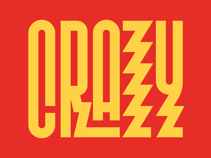 Crazy crazy design faelpt illustration lettering letters type typographic typography