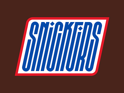 Snickers chocolate design faelpt graphic design instagram lettering letters logo snickers type typedesign typography