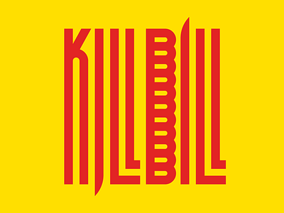 Kill Bill design faelpt illustration instagram kill bill lettering letters movie title type typedesign typography