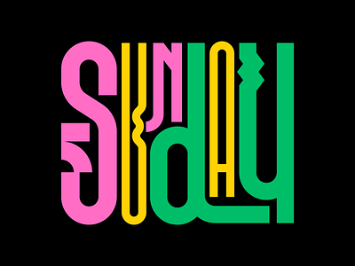 Sunday design faelpt graphic design illustration instagram lettering letters sunday type typedesign typography