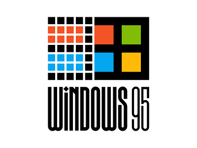Windows 95 design faelpt graphic design instagram lettering letters logo type typedesign typography windows 95