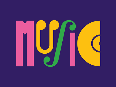 Music design faelpt graphic design illustration instagram lettering letters music type typedesign typography