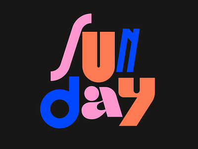 Sunday design faelpt graphic design illustration instagram lettering letters sunday type typedesign typography