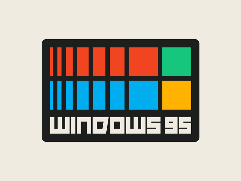 Windows 95 design faelpt instagram lettering logo microsoft type typedesign typography windows windows 95