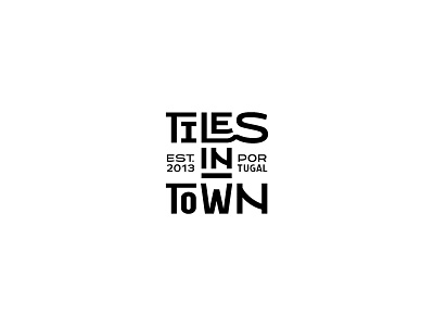 Tiles in Town bespoke brand bw customtype design faeldzn logo streetart tiles town type typography