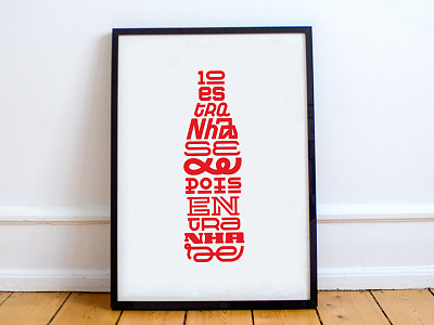 Pesslogan 100thanniversary bespoke bottle cocacola coke customtype design faeldzn fernandopessoa poster type typography