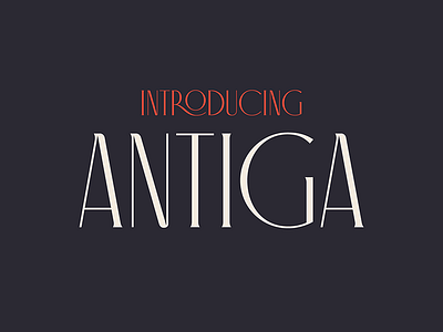 Antiga Typeface antiga artnouveau diacritics display font ligatures roman semi serif title type typeface