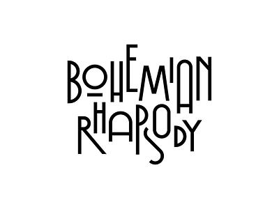 Bohemian Rhapsody bespoke bohemian rhapsody faelpt freddie mercury illustration queen type typedesign typography